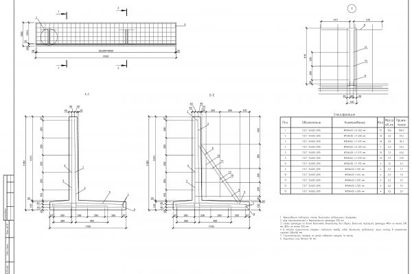 Проектирование подпорной стены