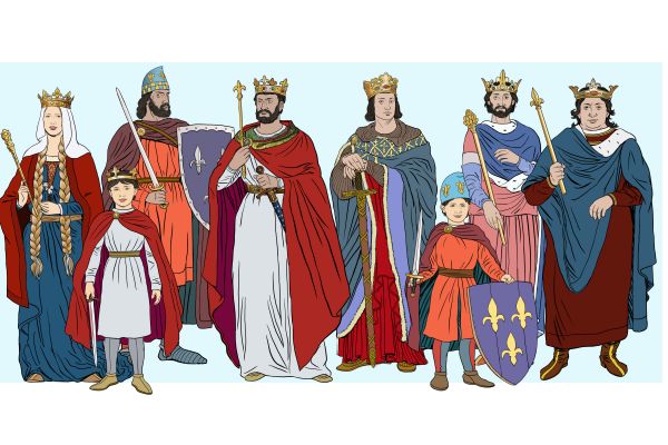 Иллюстрация "Короли средневековой Европы".
