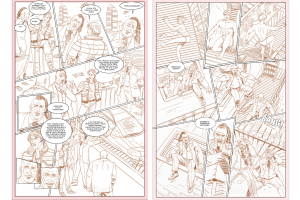 Раскадровка для комикса "Киборги не плачут".