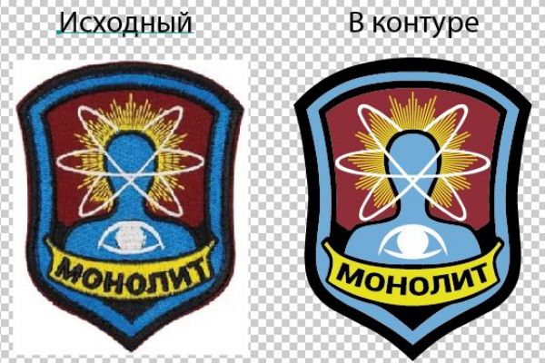 Для частного клиента нужно было отрисовать шеврон в трех вариантах в векторе