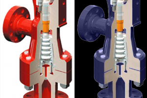 Для фирмы по производству задвижек (клапанов) требовалось изменить цвет элементов на брендовый.