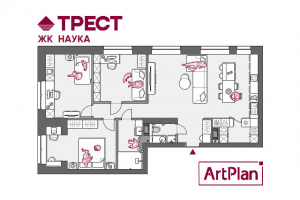 Оформление планов застройщика ТРЕСТ для ЖК "Наука"