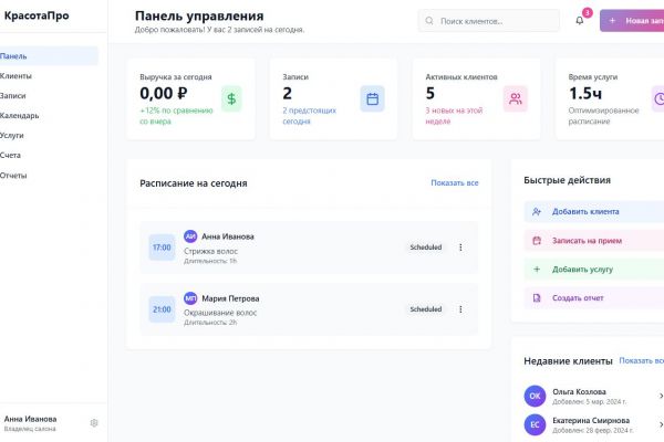 ERP система для сети салонов красоты