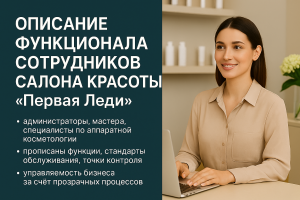 описание функционала сотрудников салона красоты «Первая Леди»
