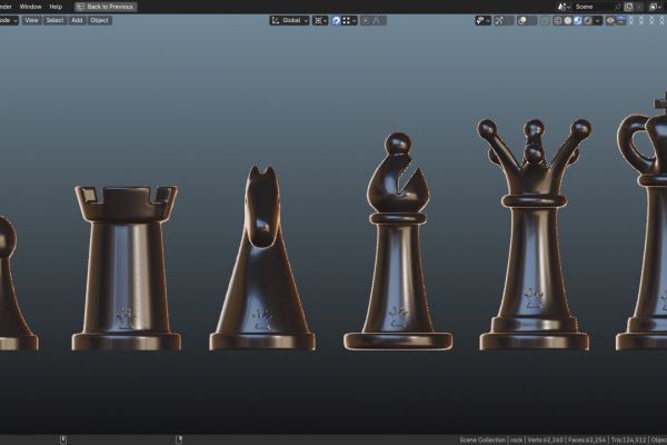Модели для VR шахмат (игра для mychess)