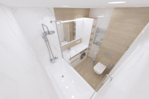 Ванная в однокомнатной квартире