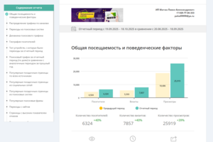 Посещаемость сайта +40% за месяц.