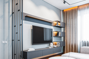 3d визуализация фрагментов частного дома.