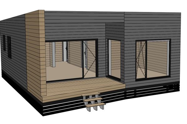 Дом с плоской крышей