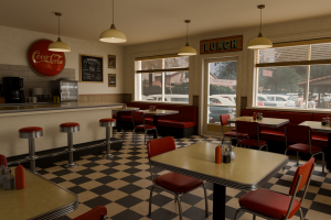 Интерьер кафе 60-х годов