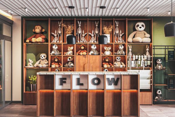 3d визуализация цветочного магазина.