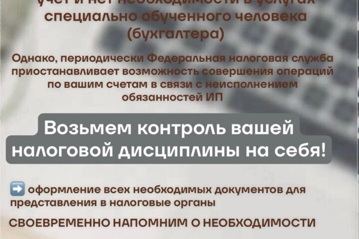 Налоговый учет деятельности ИП