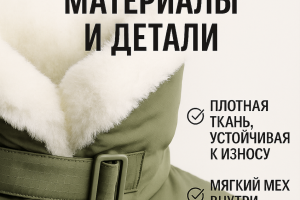 Дизайн карточки пуховика для WB