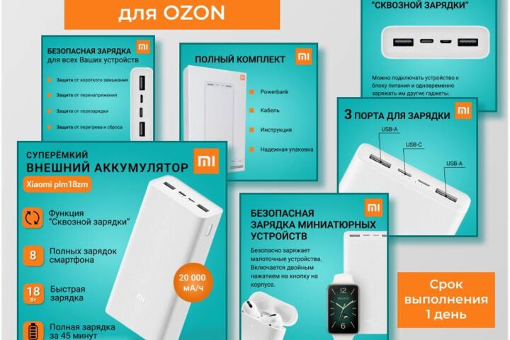 Разработка дизайна карточек для маркетплейсов