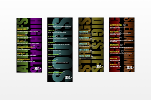 Разработка меню для для коктейльного бара Dry&Wet