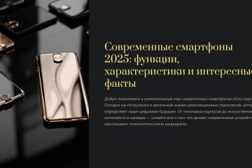 Презентация "Современные смартфоны-2025 функции, характеристики и интерес.факты"