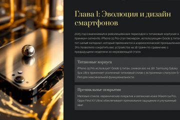 Презентация "Современные смартфоны-2025 функции, характеристики и интерес.факты"