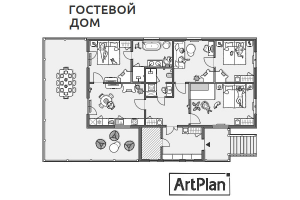 Оформление плана гостевого дома