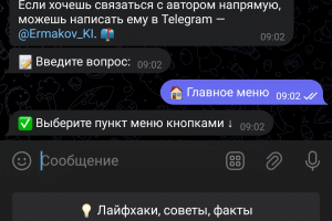 Развлекательный тг-бот с генеративной моделью ИИ