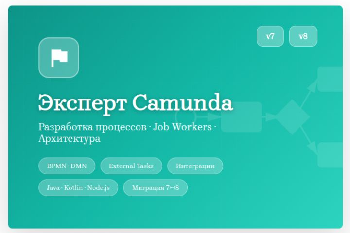 Эксперт Camunda BPM: разработка процессов, Job Workers, деплой, миграция - 5588854