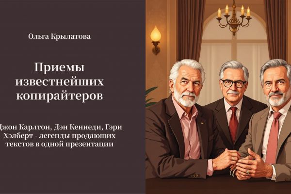 Презентация " Приемы известнейших копирайтеров" 12 слайдов