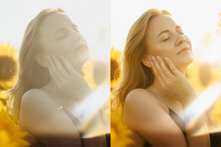 Улучшить качество детализацию на засвеченном, темном или размытом фото