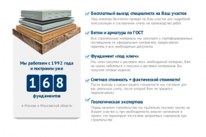 Реклама строительства фундаментов