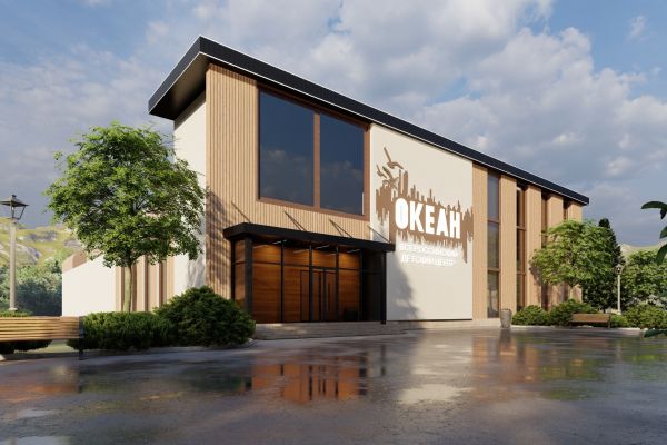 Эскизный проект здания и окружения.