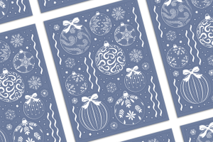 Дизайн новогодних наклеек на окно