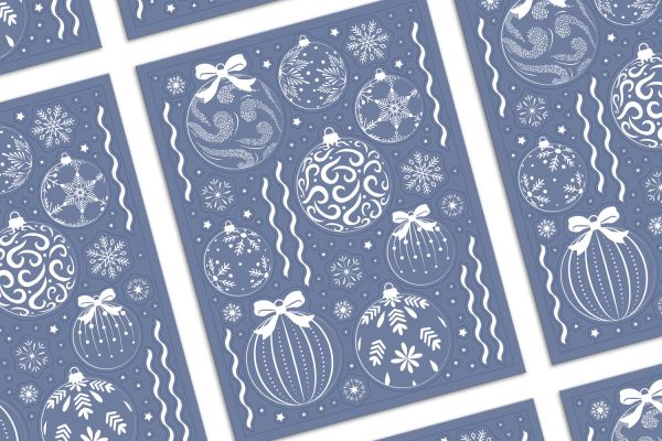 Дизайн новогодних наклеек на окно