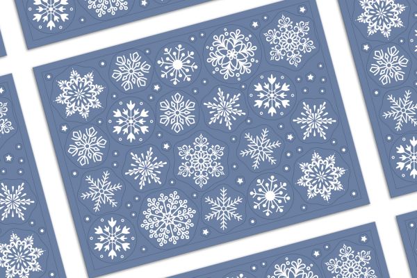 Дизайн новогодних наклеек на окно