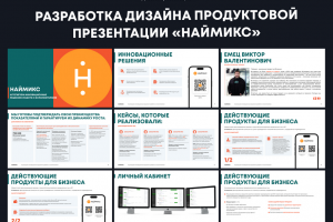 Разработка дизайна продуктовой презентации «Наймикс»