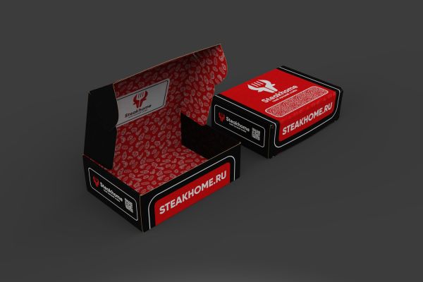 Упаковка стейков из мраморного мяса