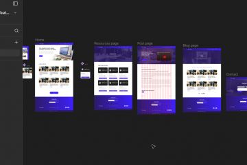 Дизайн-макет в Figma (многостраничный сайт "блог для автора ютуб канала")