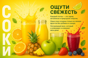 Разработка баннера для летнего кафе