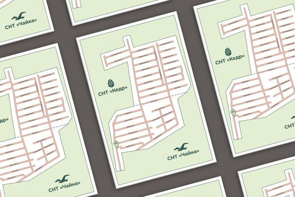 Схема СНТ "Чайка"