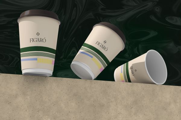 Дизайн бумажного стакана для бренда Figaro