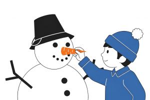 Первая встреча со снеговиком1