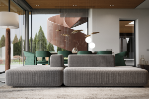 Дизайн интерьера загородного дома на Волге