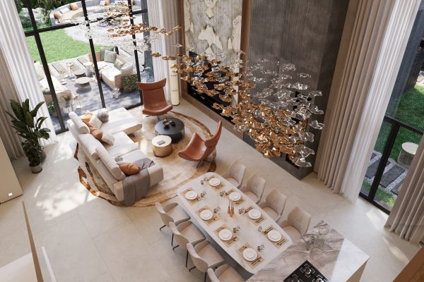 Дизайн кухни гостиной частного дома