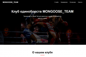 Сайт клуба единоборств