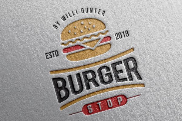 Дизайн логотипа и фирменного стиля для сети ресторанов быстрого питания "BURGER STOP".