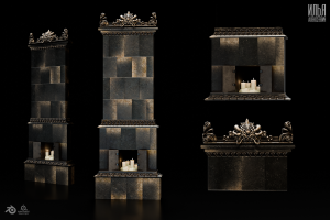 3D модель камина