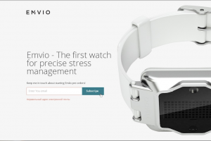 Emvio. Лендинг для умных часов.