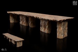 3D модель каменного стола