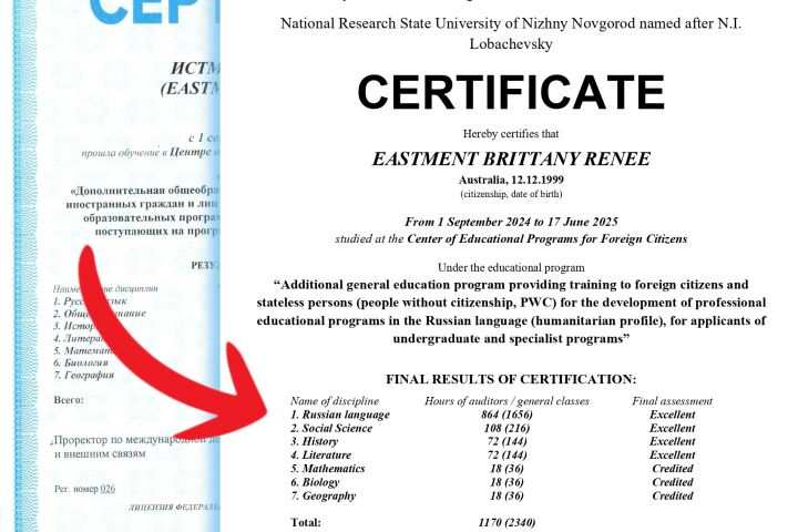 Перевод общих документов на английский язык (выполнен носителем английского)