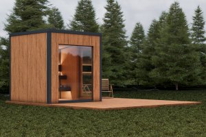 3D-визуализация модульной бани от компании PolarSpa