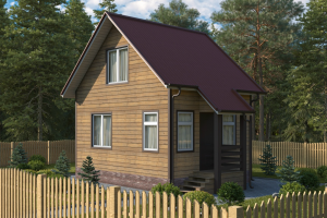 3D-визуализация дачного дома.