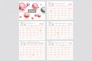 Дизайн оформление квартального календаря, планера.