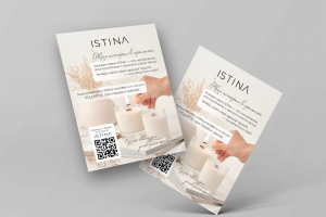 Разработка листовки А6 для интернет магазина ISTINA